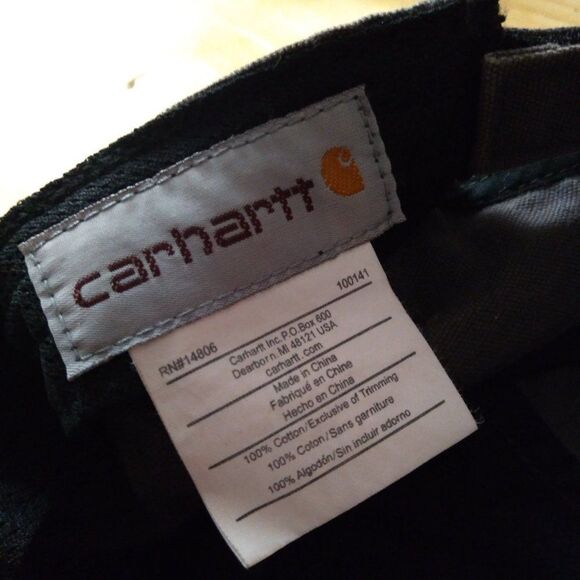 NWT Carhartt Logo  Leather Patch Strap Back Hat - Picture 9 of 9